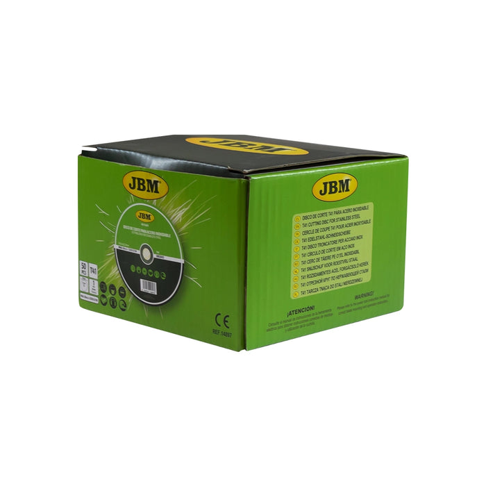 DISCO DE CORTE T41 PARA ACERO INOXIDABLE 115X1.6MM - CAJA 50 UNIDADES