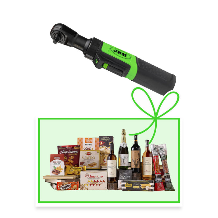 CARRACA DE 1/4” A BATERÍA - 3.6V CON CARGADOR + CESTA REGALO
