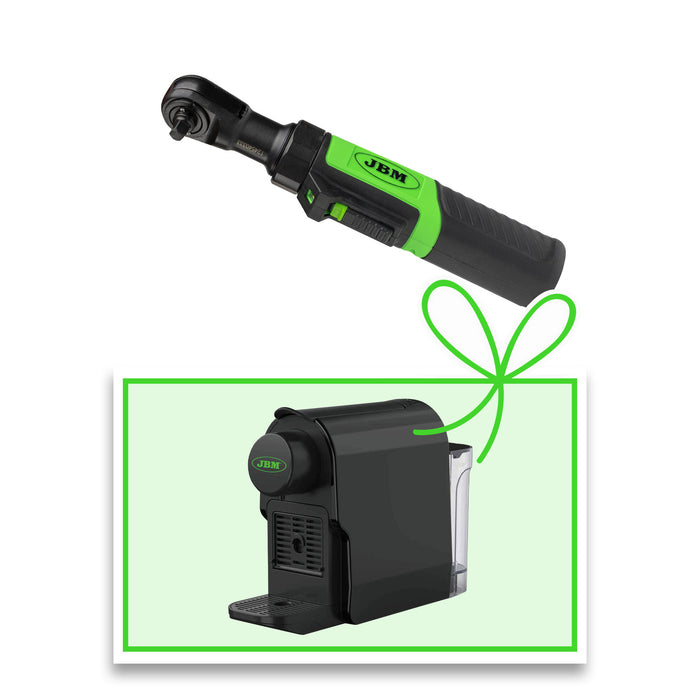CARRACA DE 1/4” A BATERÍA - 3.6V CON CARGADOR + CAFETERA REGALO