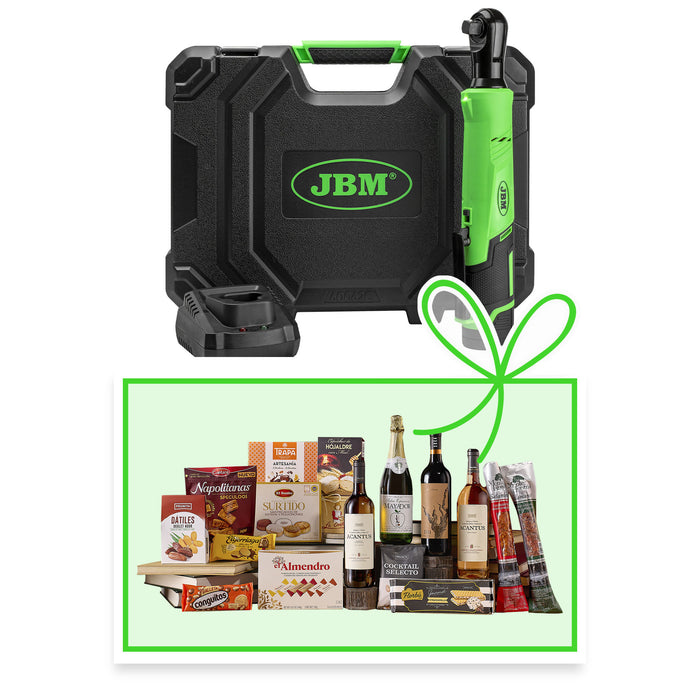 CARRACA DE ½” A BATERÍA - 12V CON MALETÍN + CESTA REGALO