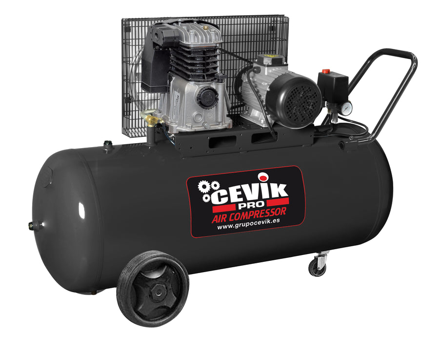 COMPRESOR CORREA CEVIK PRO 200 LITROS 3HP MONOFASICO 230V CA-PRO200-3MF