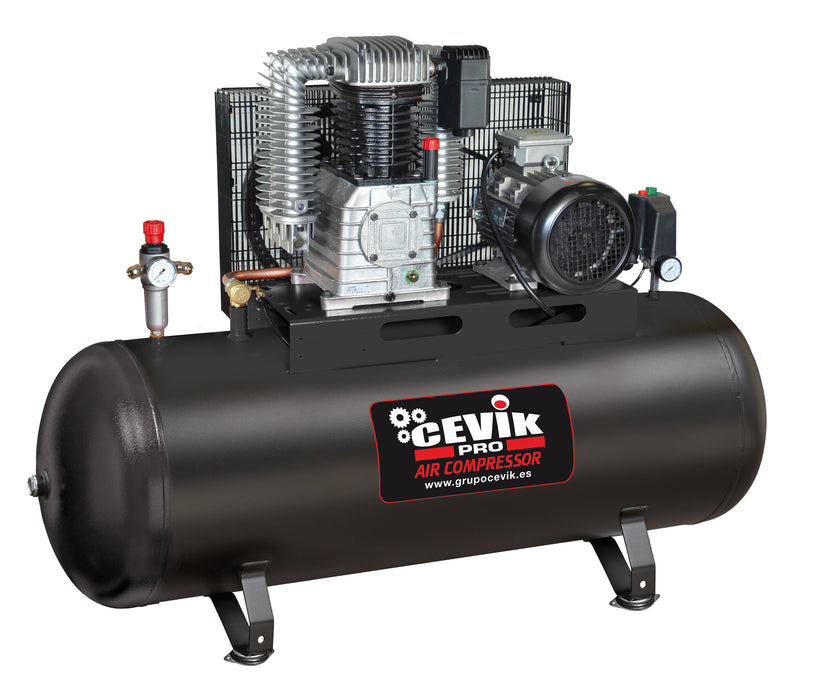 COMPRESOR CORREA CEVIK PRO ESTACIONARIO K30 300 LITROS 5,5HP TRIFASICO 400V CA-PRO300-K30TF