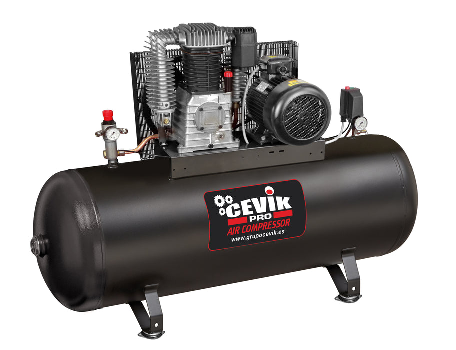COMPRESOR CORREA CEVIK PRO ESTACIONARIO 500 LITROS 14BAR 7,5HP TRIFASICO 400V CA-PRO514-7.5TF