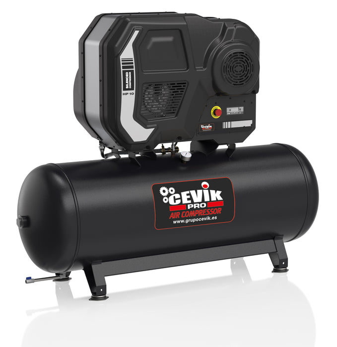 COMPRESOR SILENT CORREAS 500L 10HP CEVIK PRO CA-SILENT10-500