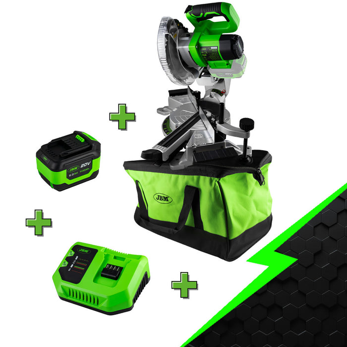 PROMO ELÉCTRICA CON INGLETADORA + BATERÍA 6.0AH + CARGADOR 20V + MOCHILA