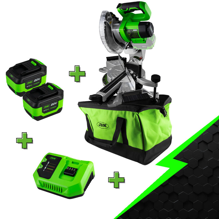 PROMO ELÉCTRICA CON INGLETADORA + BATERÍA 6.0AH X 2 + CARGADOR 20V + MOCHILA