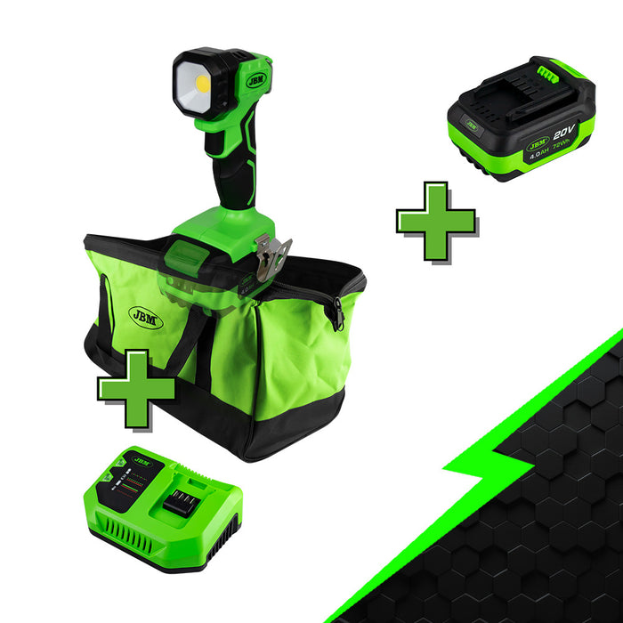 PROMO ELÉCTRICA CON PORTÁTIL + BATERÍA 4.0AH + CARGADOR 20V + MOCHILA