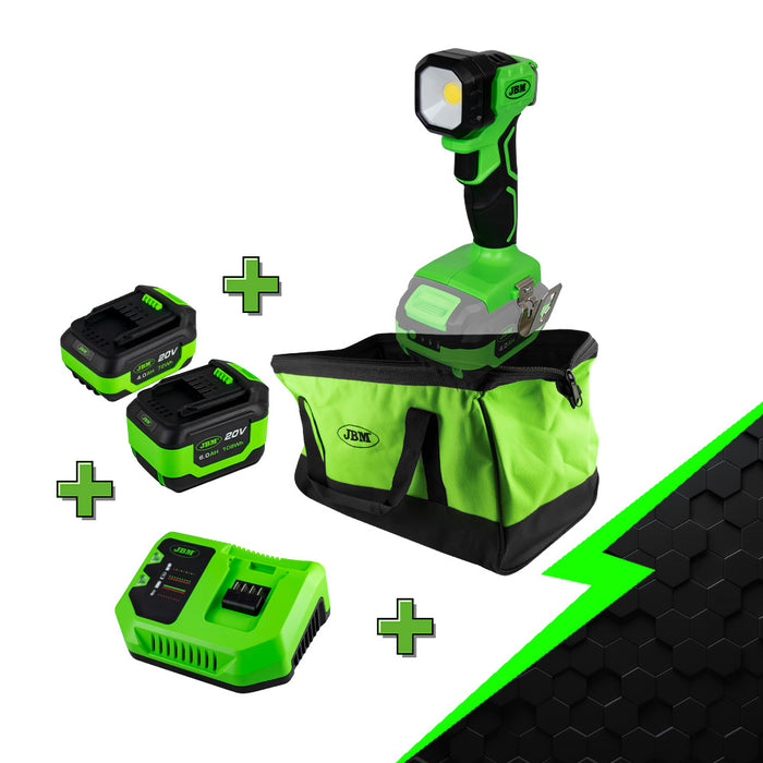 PROMO ELÉCTRICA CON PORTÁTIL + BATERÍA 4.0AH + BATERÍA 6.0AH + CARGADOR 20V + MOCHILA