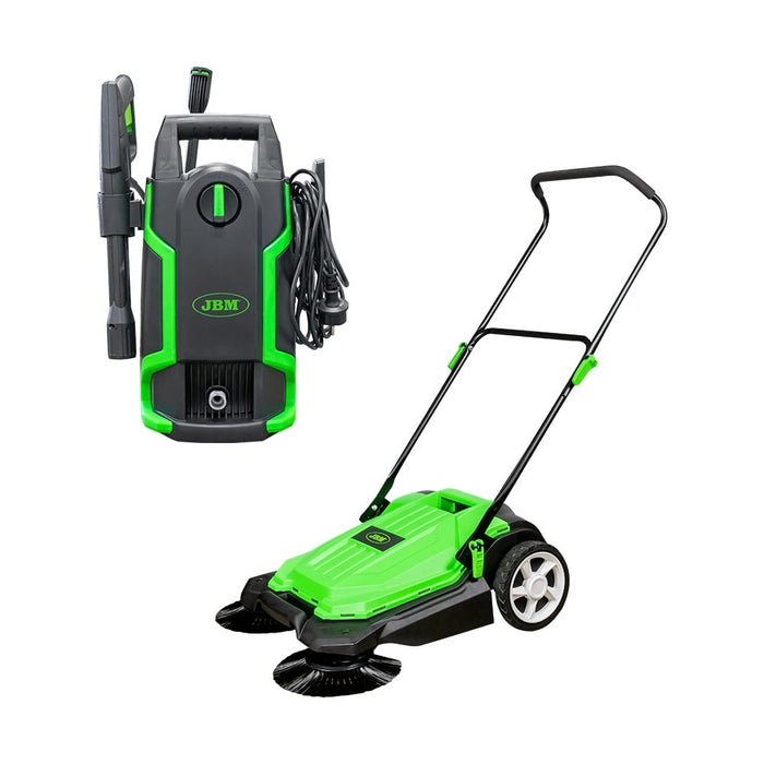 HIDROLIMPIADORA 1400W + BARREDORA DE EMPUJE MANUAL
