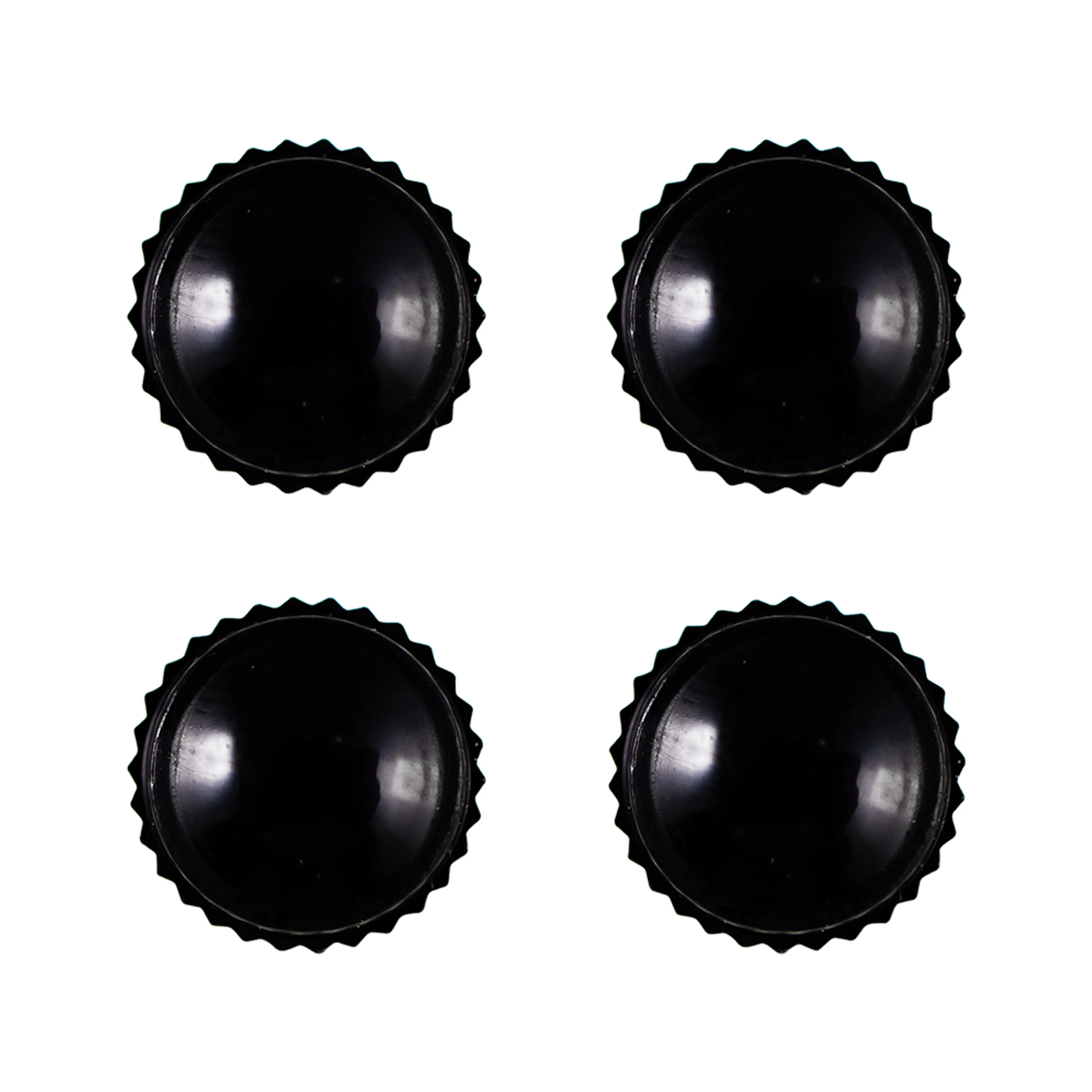 SET DE 4 TAPONES DE PLÁSTICO NEGROS