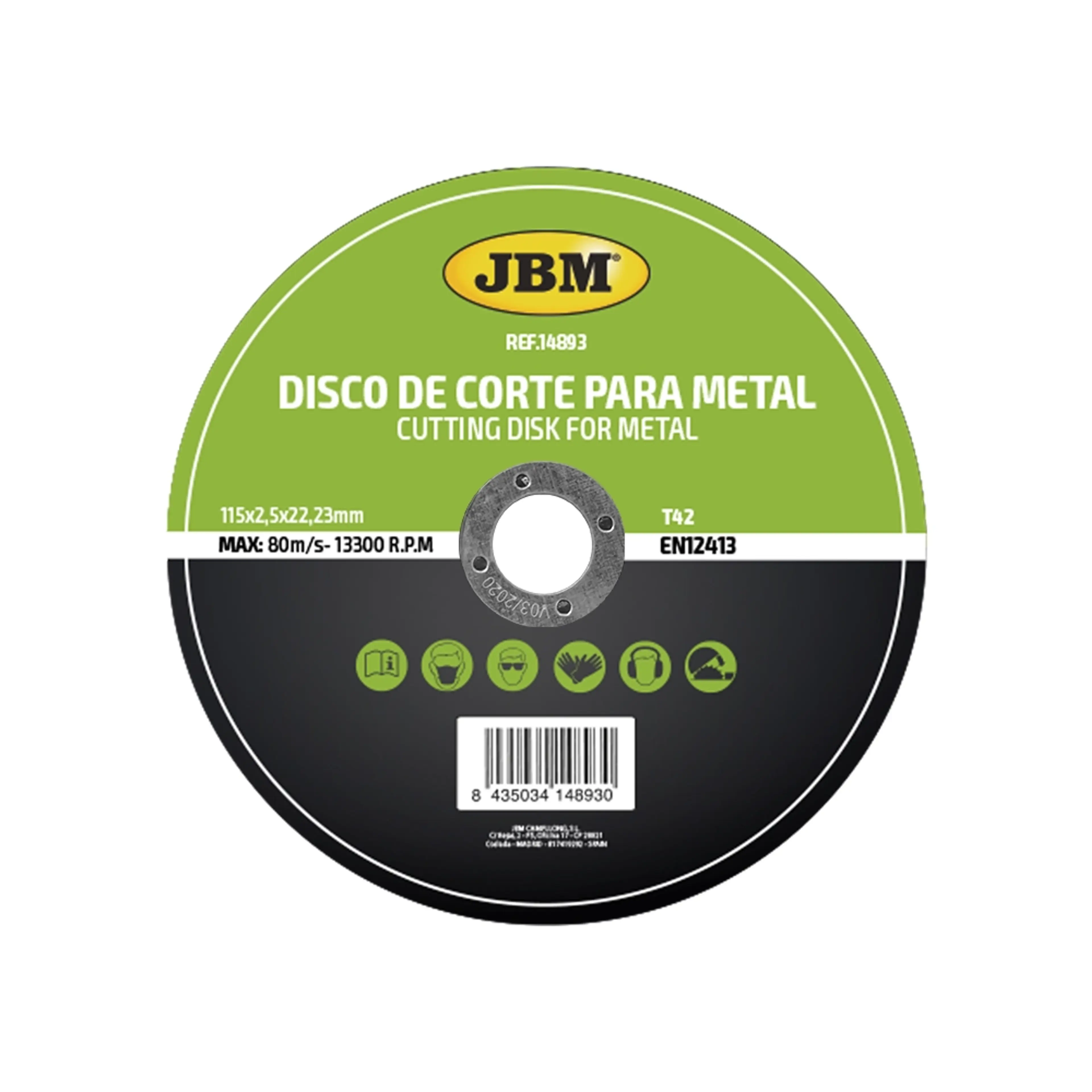 DISCO DE CORTE T42 PARA METAL 125X2