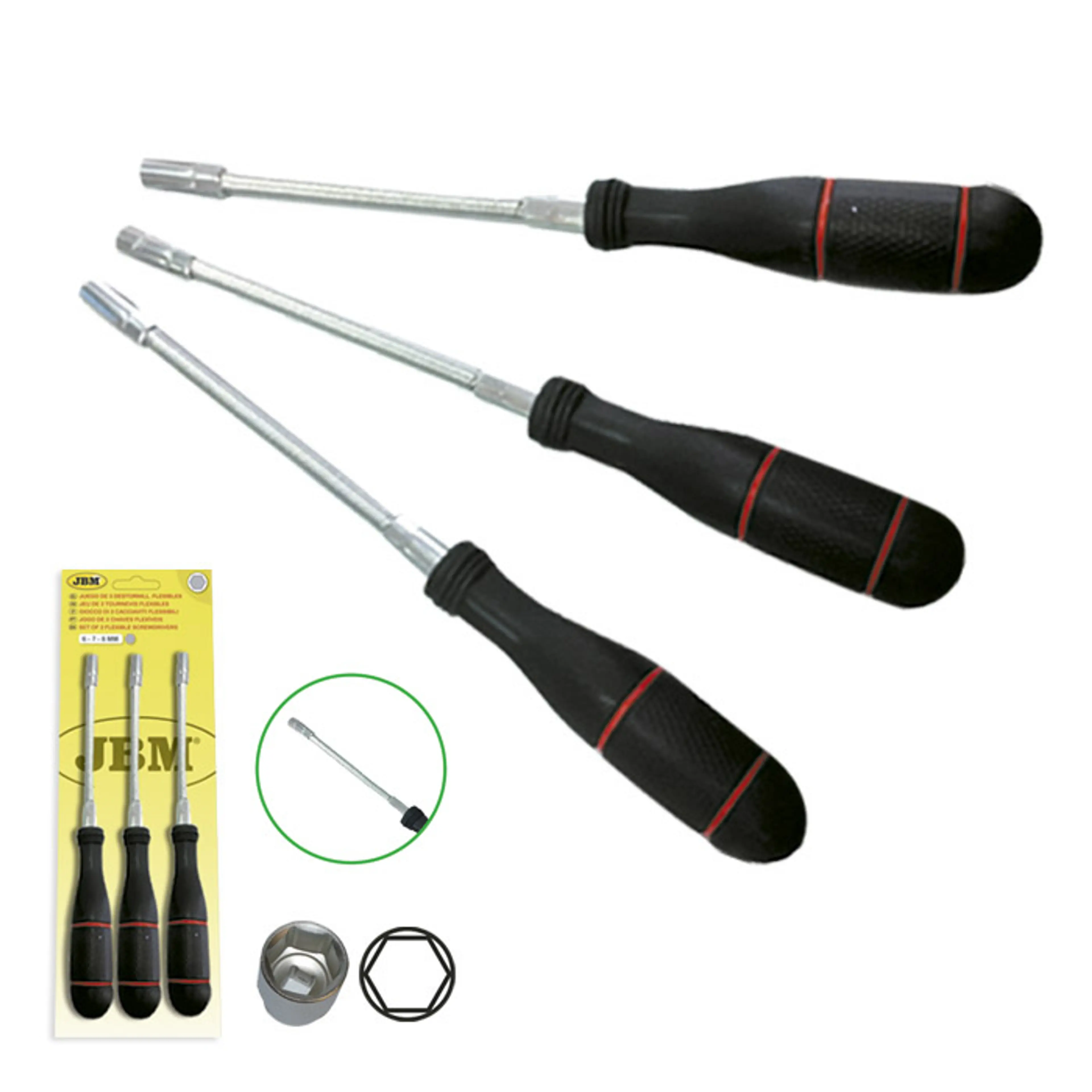 SET DESTORNILLADOR FLEXIBLE 6,7,8MM