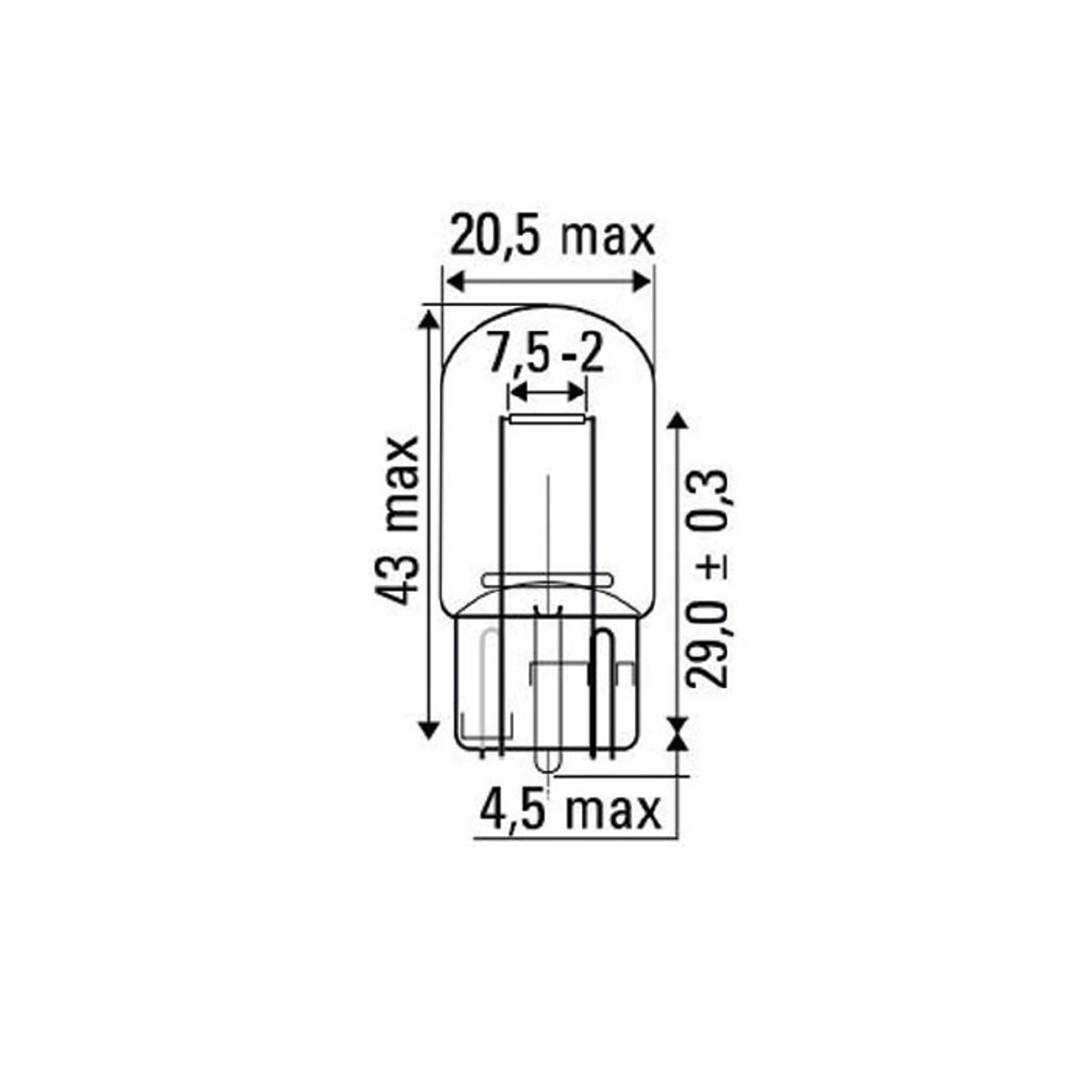 LÁMPARA OBN WEDGE 21W 12V T20