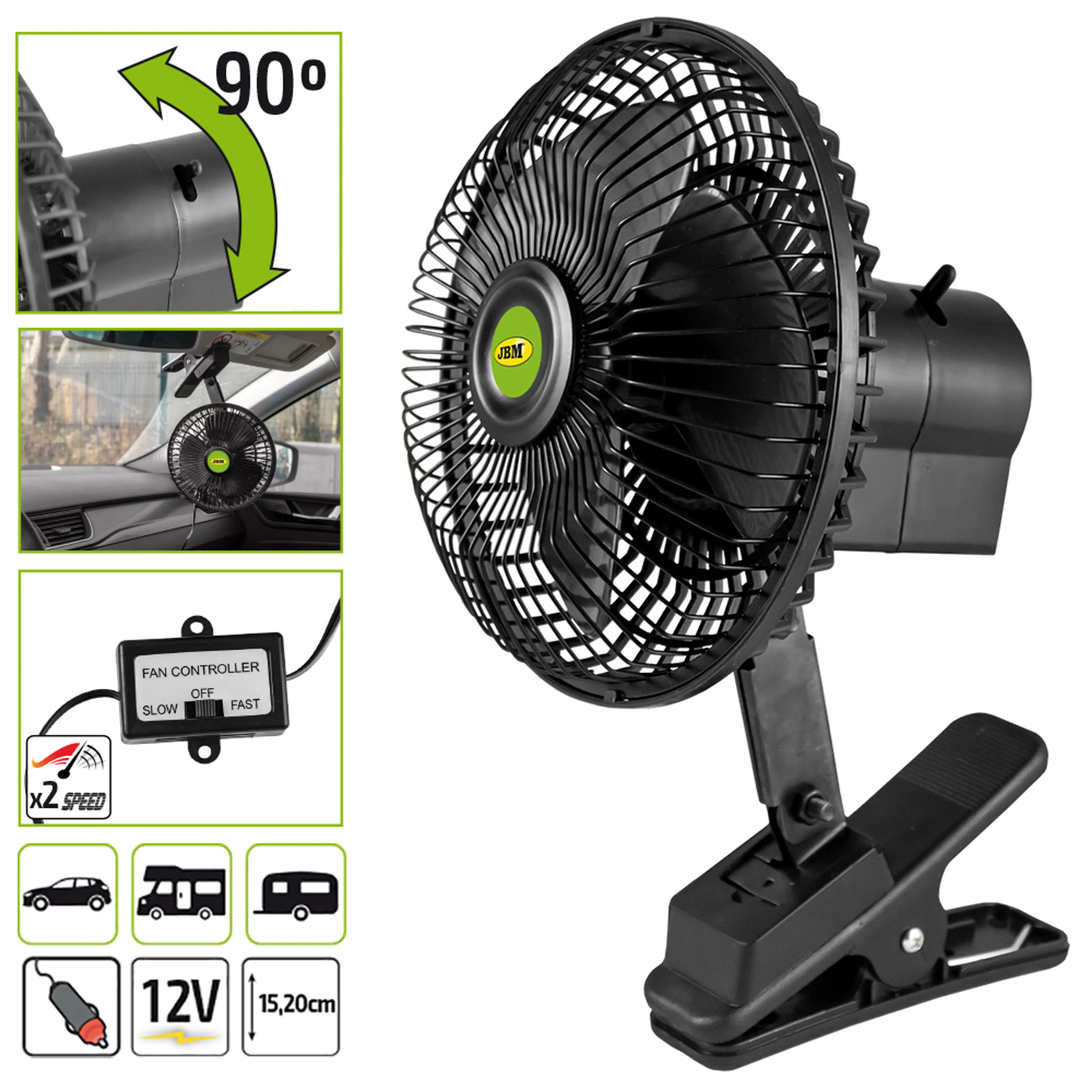 VENTILADOR PARA VEHÍCULO 12V