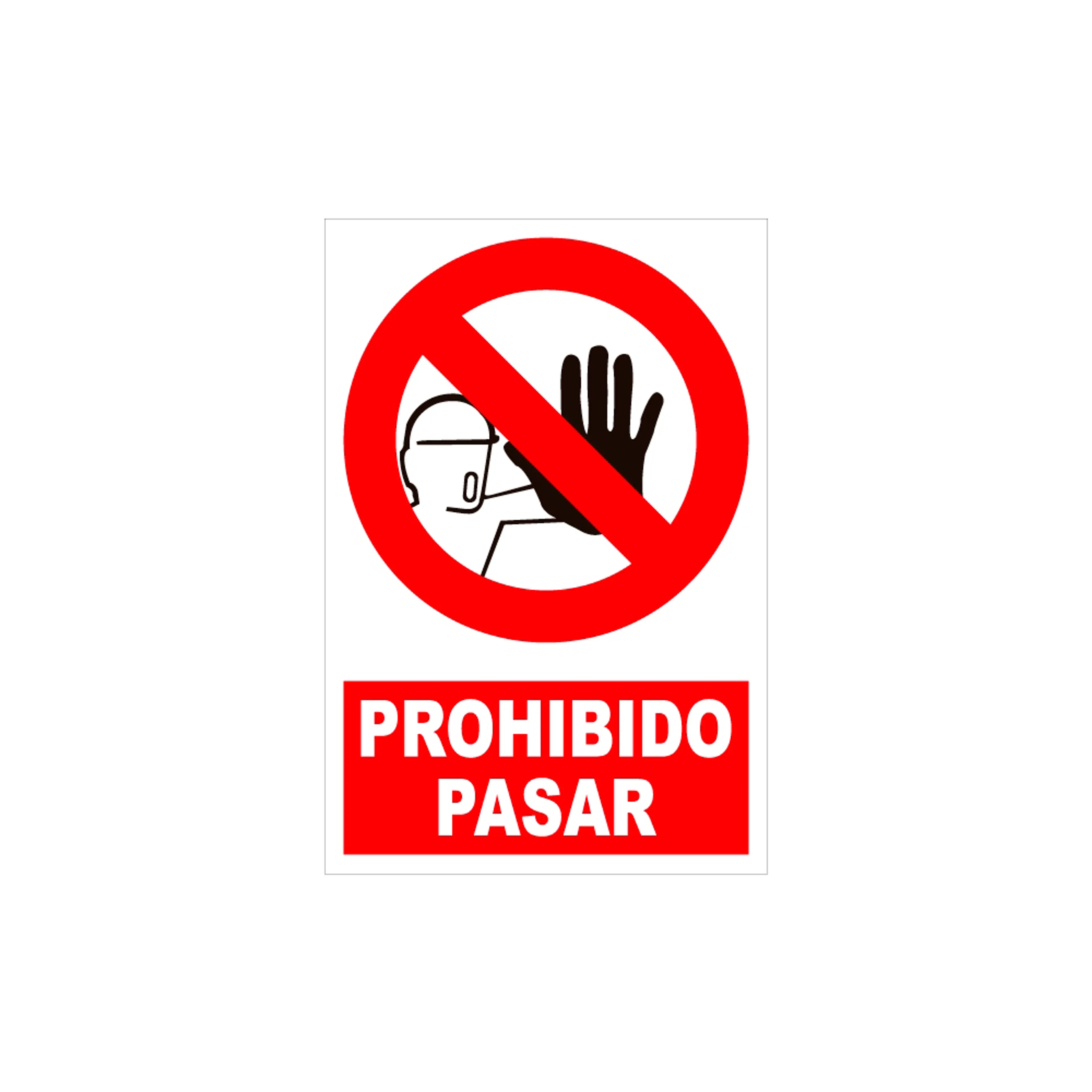 PAQUETE DE 5 CARTELES DE PROHIBICIÓ