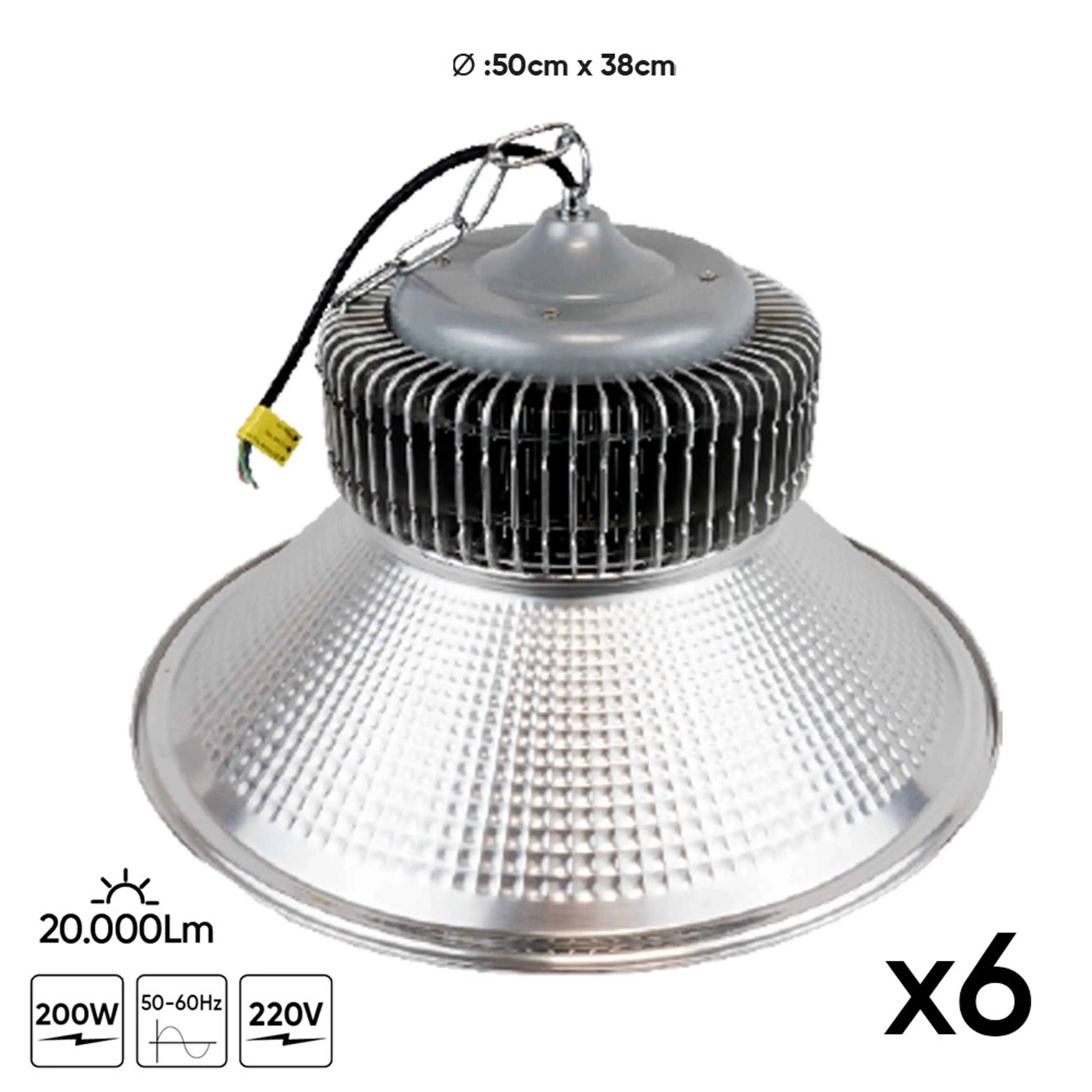 CONJUNTO 6 LÁMPARAS LED INDUSTRIALE