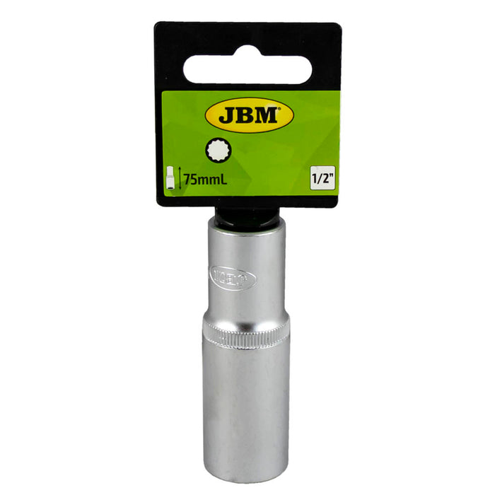 75MM LONG SOCKET, 19MM 12-POINT 1/2"