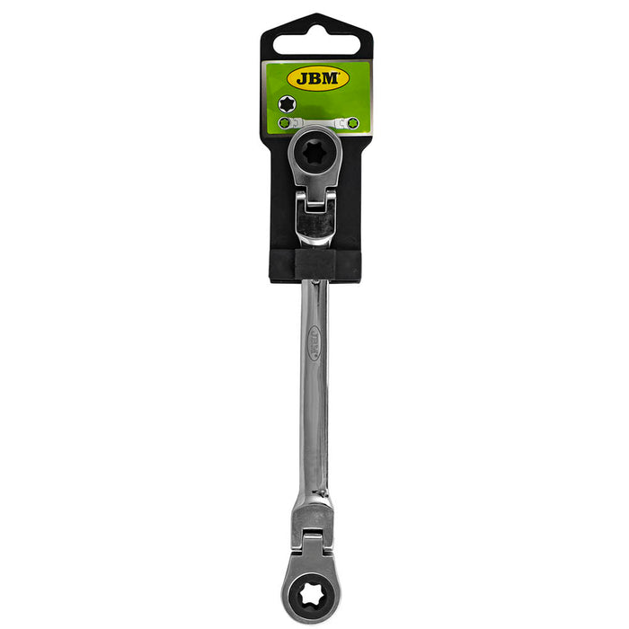 LLAVE ARTICULADA TRINQUETE TORX E6XE8