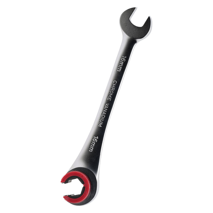 LLAVE DE TRINQUETE CON CABEZAL ABIERTO DE 16MM