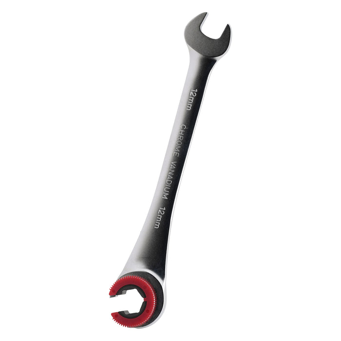 LLAVE DE TRINQUETE CON CABEZAL ABIERTO DE 12MM
