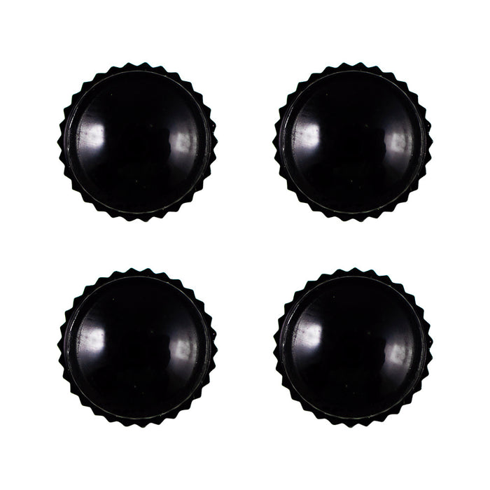 LOT DE 4 BOUCHONS EN PLASTIQUE NOIRS
