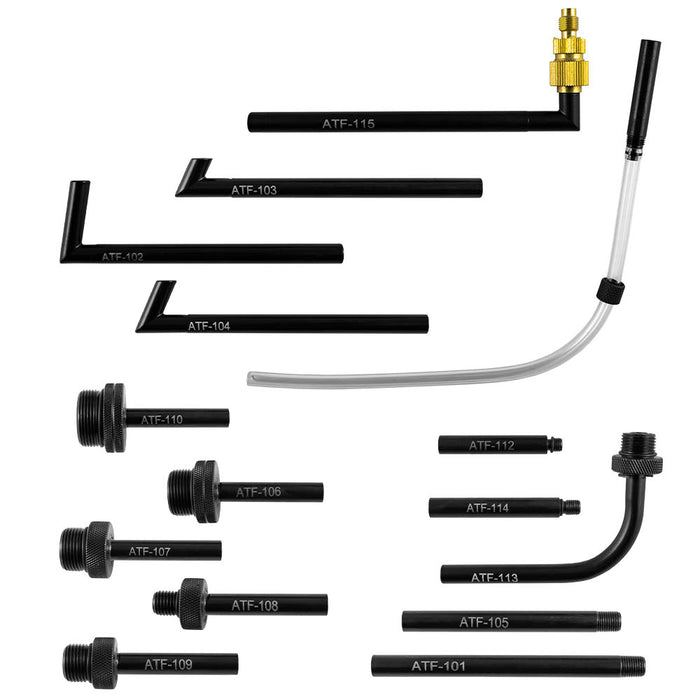 CONJUNTO DE 15 ADAPTADORES PARA BOMBA DE ENCHIMENTO DE SISTEMA DE TRANSMISSÃO PARA REF. 52797