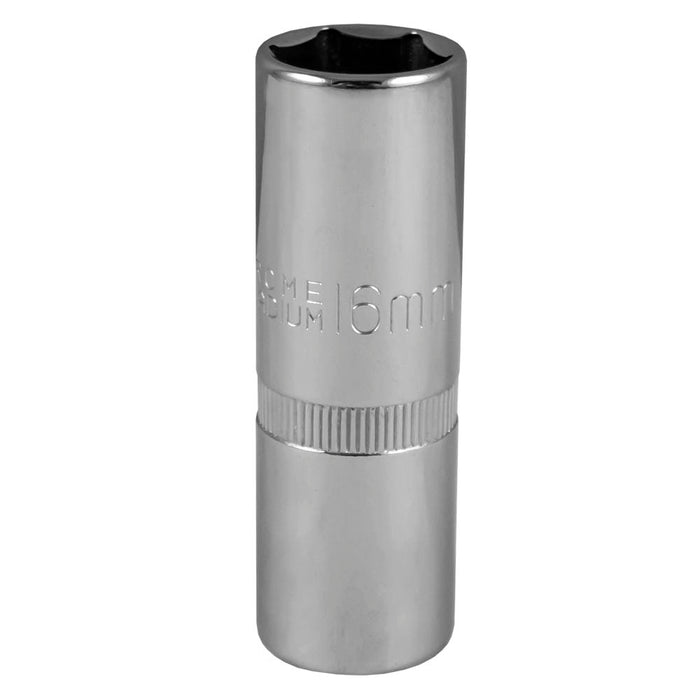 16MM HEX SPARK PLUG SOCKET - CHROME PLATED
