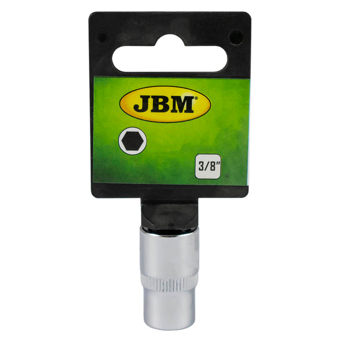 DOUILLE COURTE HEXAGONALE 3/8" DE 18 MM CHROME