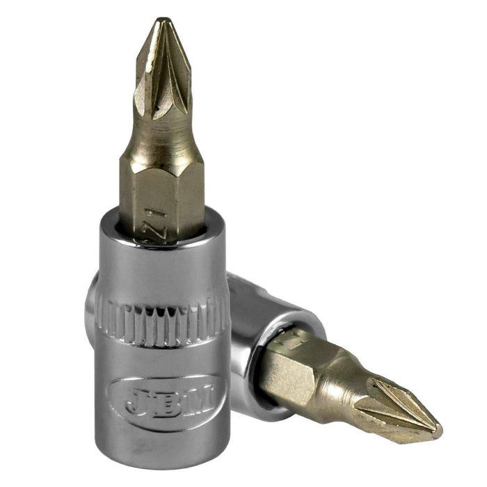 PHILLIPS DOUBLE-ENDED SCREWDRIVER BIT #1 CHROME-PLATED