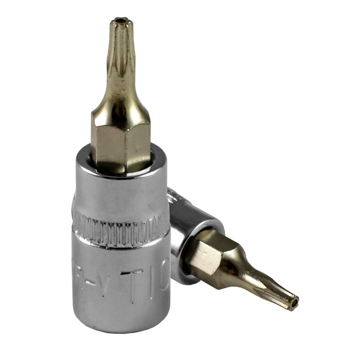 DOUILLE TOURNEVIS TORX (TX) T20 INVERSÉE CHROMÉE