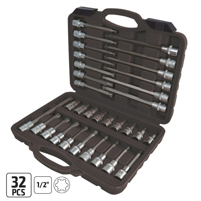 SET DE VASOS PUNTA TORX 32 PIEZAS