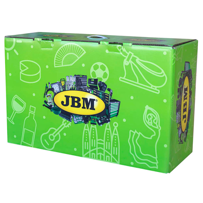 CAJA DE CARTÓN VERDE PROMO JBM 80X28X49CM