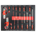 SET DE 4 MÓDULOS EVA CARBONO PARA CARRO DE HERRAMIENTAS - ROJO
