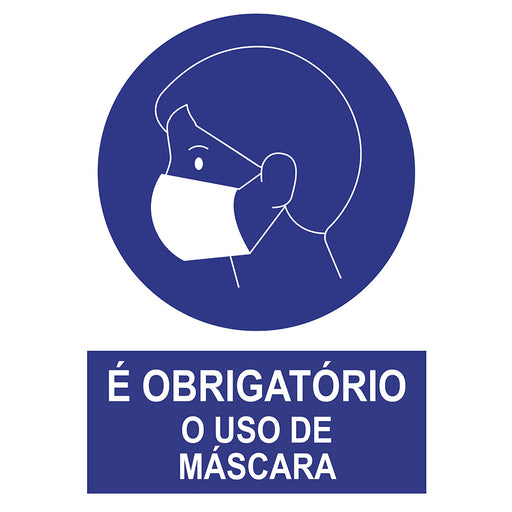 POSTER CARTOLINA A3 CON "ES OBLIGATORIO EL USO DE MASCARILLA"