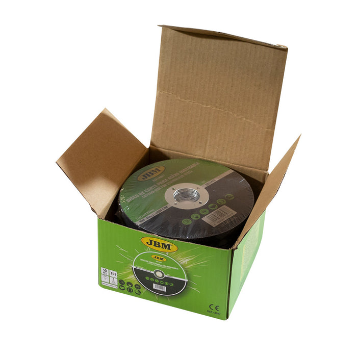 DISQUE À TRONÇONNER T41 POUR ACIER INOXYDABLE 115X1.6MM - BOÎTE DE 50 UNITÉS