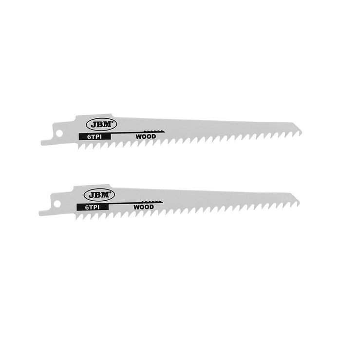 JEU DE 2 LAMES DE SCIE SABRE 150MM 6DPI POUR BOIS POUR RÉF. 60019