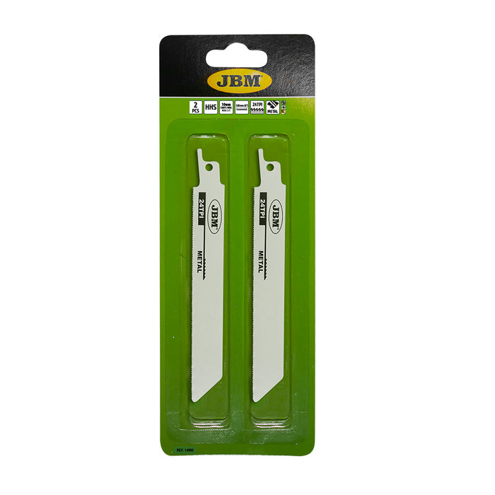 SET DE 2 HOJAS DE SIERRA DE SABLE 150MM 24TPI PARA METAL PARA REF. 60019