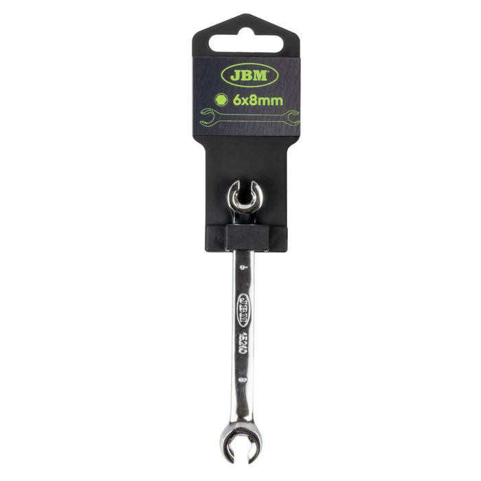 FLARE NUT WRENCH 6X8MM - POLISHED FINISH