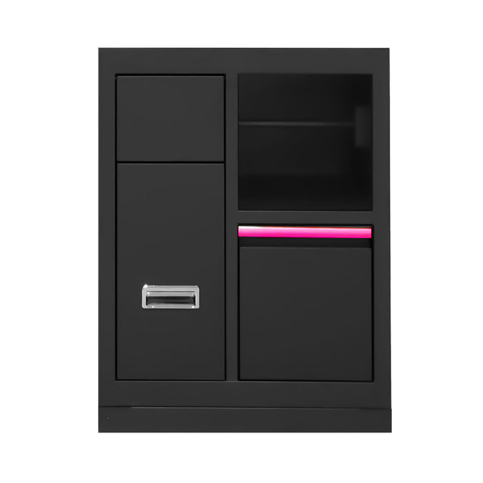 MUEBLE CON 3 CAJONES CON PORTABOBINA DE PAPEL - ROSA