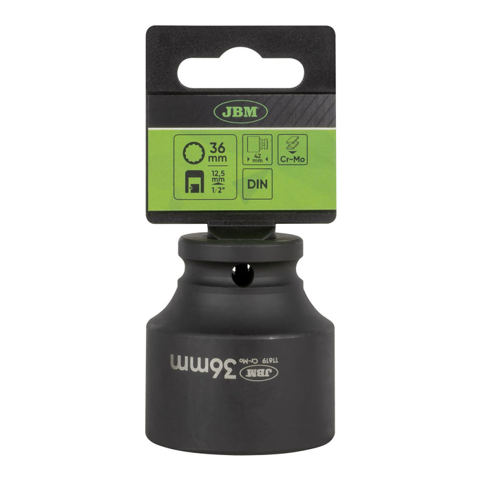 VASO DE IMPACTO CORTO DE 12 CANTOS - 1/2" 36MM