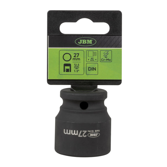 VASO DE IMPACTO CORTO DE 12 CARAS - 1/2" 27MM