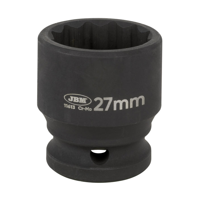 VASO DE IMPACTO CORTO DE 12 CARAS - 1/2" 27MM