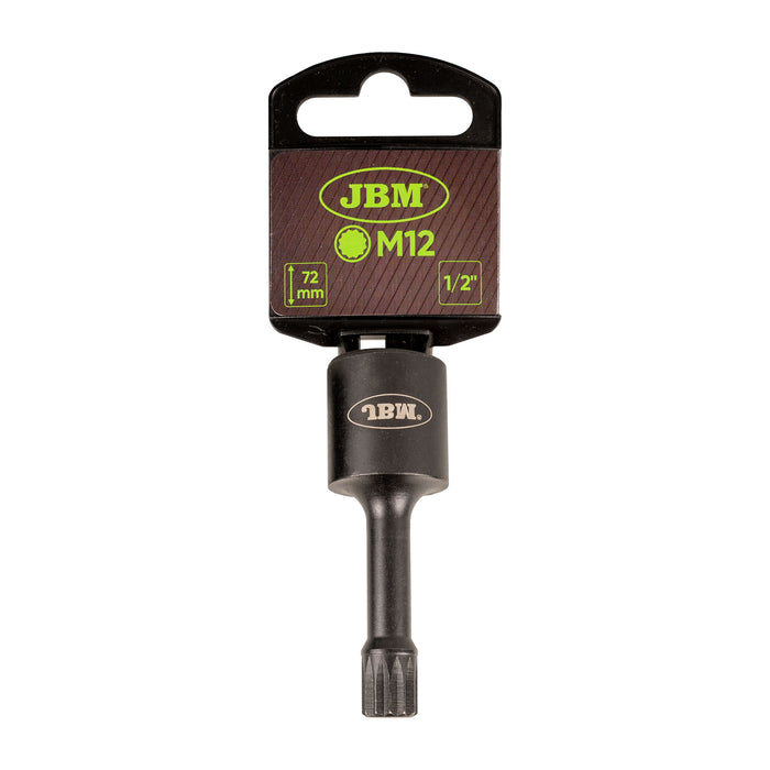 1/2" VASO DE IMPACTO ESPECIAL PARA TORNILLOS SPLINE (XZN) M12 (72MM)