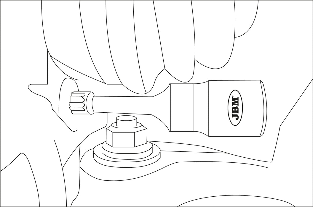 1/2" VASO DE IMPACTO ESPECIAL PARA TORNILLOS SPLINE (XZN) M12 (72MM)