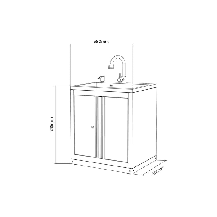 MEUBLE SOUS-ÉVIER INTÉGRÉ