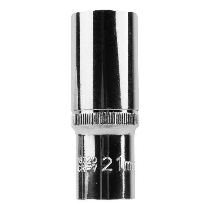 VASO 75MM LARGO, 21MM HEX. 1/2" - CROMADO