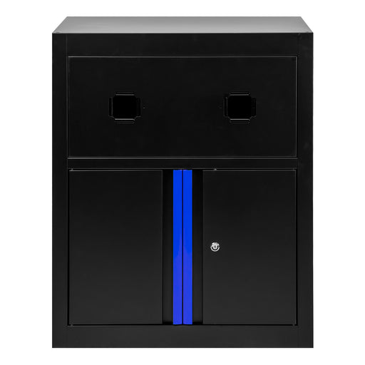 ARMARIO CON CARRETES DE AIRE COMPRIMIDO Y ELÉCTRICO - AZUL
