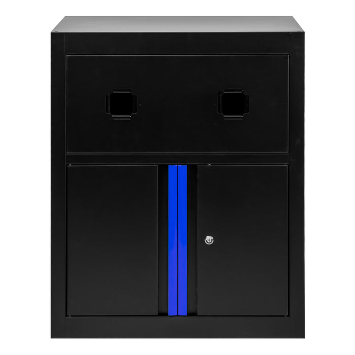 ARMARIO CON CARRETES DE AIRE COMPRIMIDO Y ELÉCTRICO - AZUL