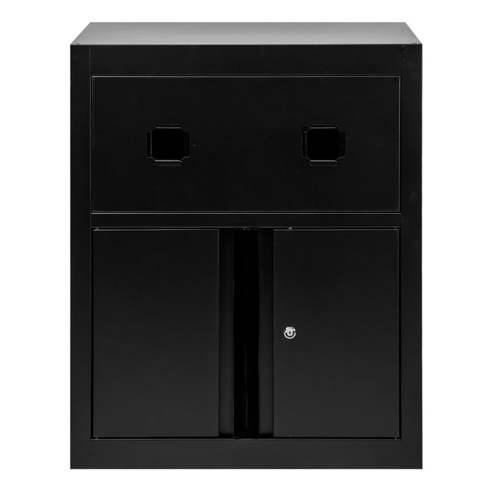 ARMARIO CON CARRETES DE AIRE COMPRIMIDO Y ELÉCTRICO - NEGRO