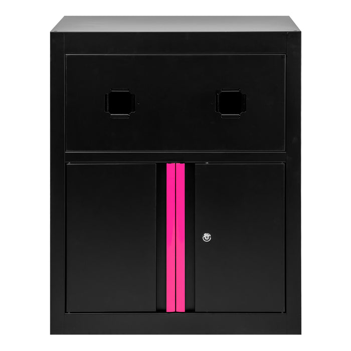ARMARIO CON CARRETES DE AIRE COMPRIMIDO Y ELÉCTRICO - ROSA